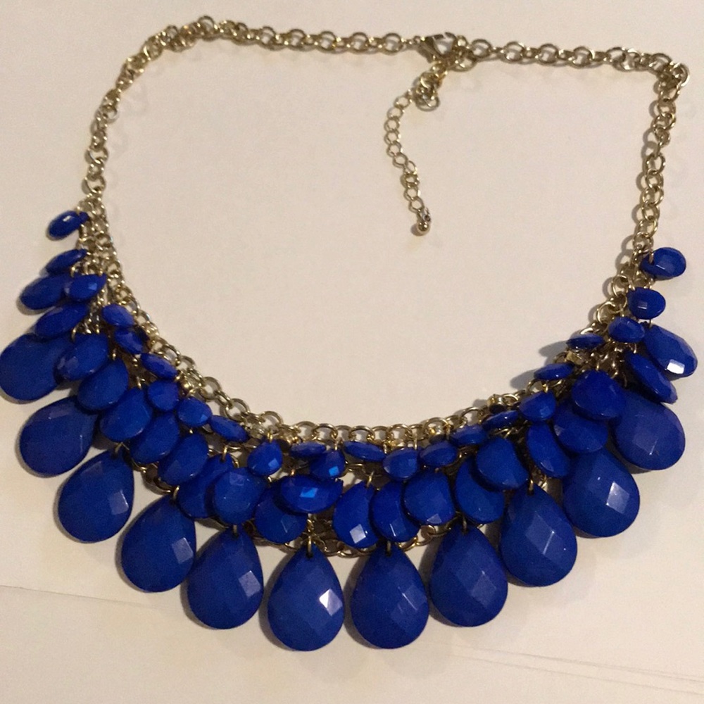 Blue statement necklace